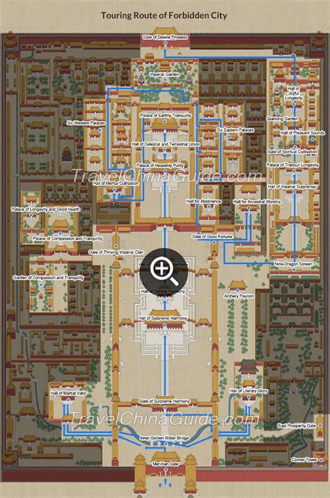 Forbidden City Maps Location Pdf Tourist Map Of Palace Museum