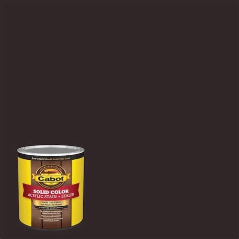 Cabot Cordovan Brown Solid Exterior Wood And Sealer 1 Quart In The