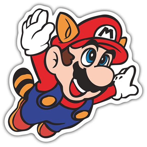 Pegatina Super Mario Mapache