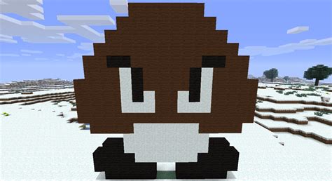 Goomba Pixel Art Minecraft Map