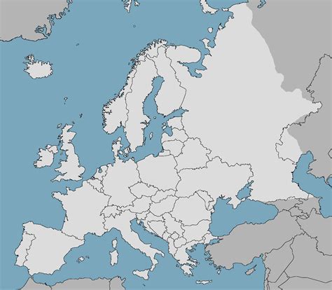 Printable Blank Map Of Europe 1939
