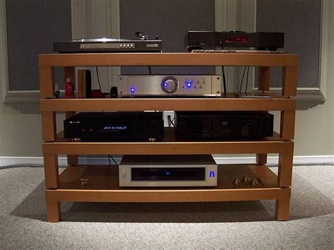 Awesome home built HIFI rack made of IKEA lack coffee tables. | Design
