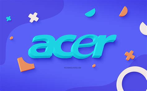 Download Wallpapers Acer 3d Logo Blue Game Background Acer Logo Acer