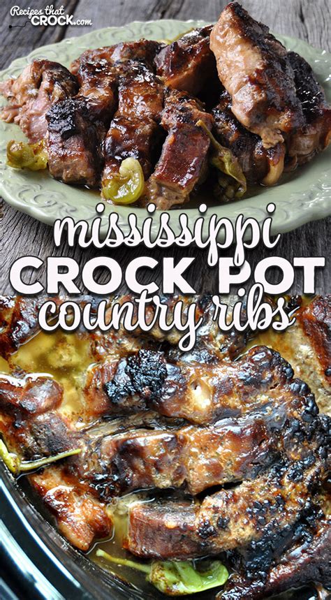 Cook on low for 8 hours, until tender. Crock Pot Country Ribs {Mississippi Style} - Recipes That ...