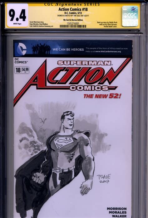 Sale Superman On Action 18 Cgc 94 In Doug Medicars Graded Sketch