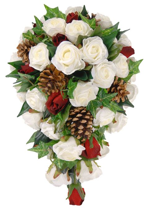 A Seasonal Bridal Shower Bouquet Which Is Handmade In A Bridal Holder