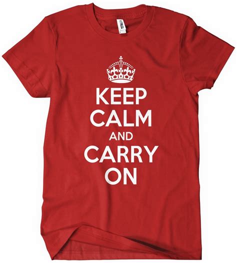 Keep Calm And Carry On Red Kcco T Shirt Textual Tees