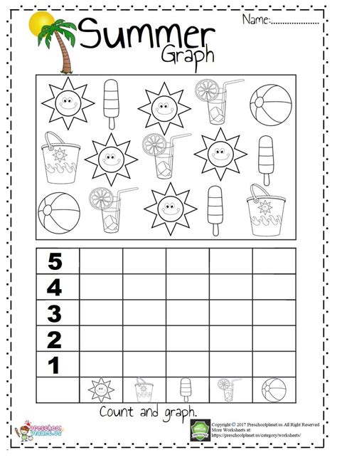 Printable Summer Graph Worksheet While The Summer Is Coming We Prepared