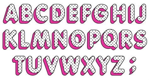 Conjunto De Letras Del Alfabeto Lunares Fuente Pop Art Vector Premium