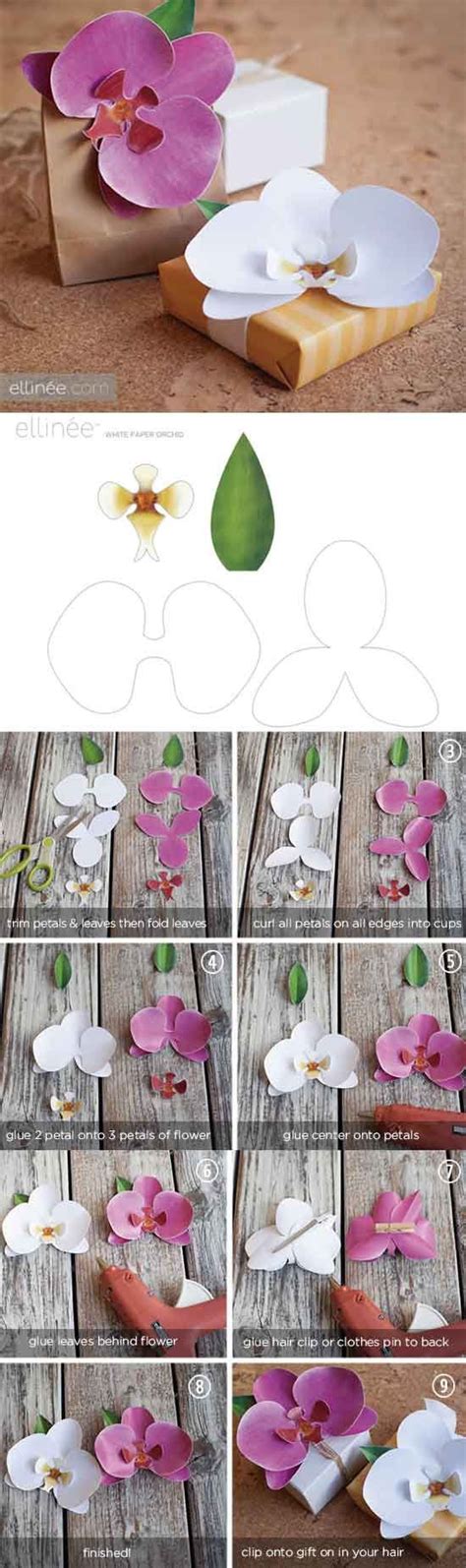Lindas Orquídeas De Papel Passo A Passo Para Você Decorar Lembrancinhas