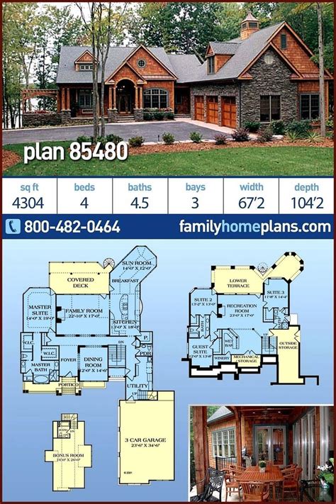 Craftsman Style House Plan With 4 Bedrooms And 4 5 Bathrooms On A Walk