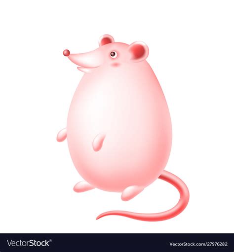 Cute Happy Cartoon Rat Character Royalty Free Vector Image
