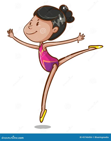 female gymnastic pose drawings vector illustration 5398786