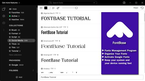 Fontbase Program Font Management Youtube