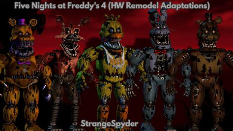 Heres All The Nightmare Animatronics Fnaf Five Nights At Freddys