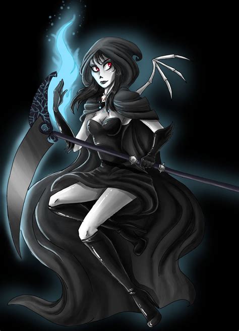 female grim reaper drawing