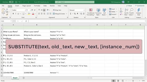 Vba Multiple Substitue Or Replace Text In Excel Using A Table Stack