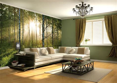 Sunlight Forest Mural Pr1855 Full Size Large Wall Murals The Mural Store