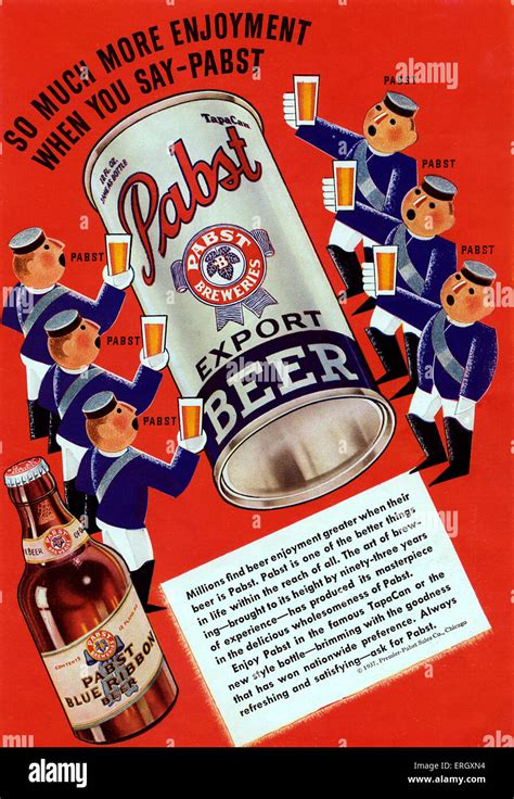 Pabst Blue Ribbon Beer Advertisement Caption Reads So Much More