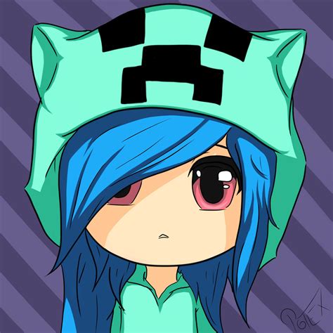 Speed Art Minecraft Creeper Chibi Chibi Fille Chibi Dessin