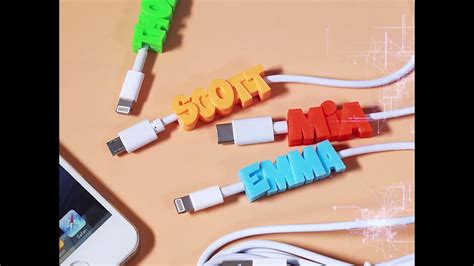 3D Print Personalized Name USB Cable for iphone, type C ...