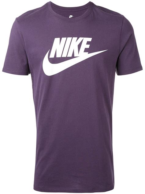 Lyst Nike Printed Logo T Shirt In Purple For Men