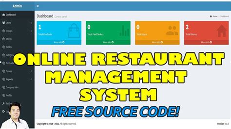 Online Restaurant Management System In PHP MySQL Free Source Code