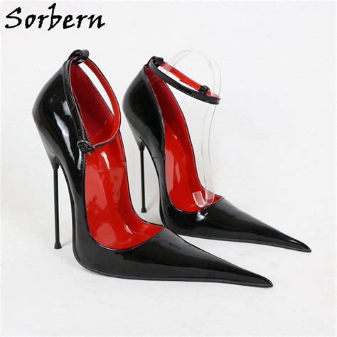sorbern sexy itlay style women pumps long pointy toes stilettos steel high heels