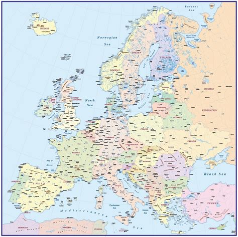 Large Scale Map Of Europe Secretmuseum