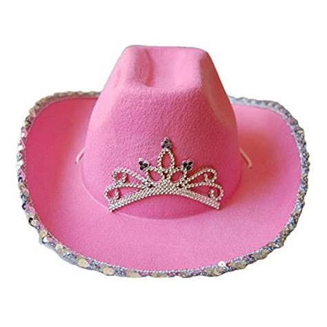 Pink Cowboy Cowgirl Tiara Felt Light Up Princess Hat