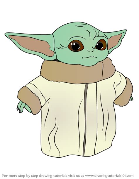 Learn How To Draw A Baby Yoda Star Wars Step By Step