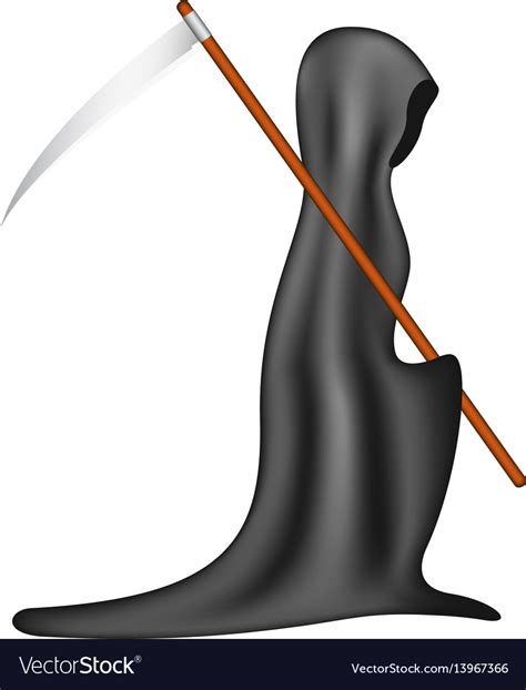 Grim Reaper With Scythe Royalty Free Vector Image