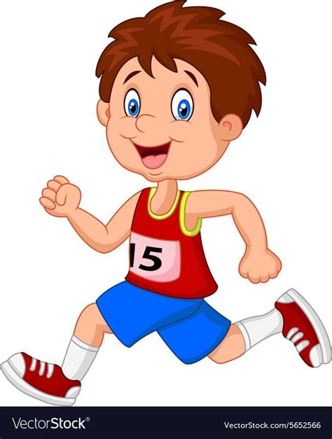 Cartoon Boy Follow The Race Royalty Free Vector Image Cartoon Boy
