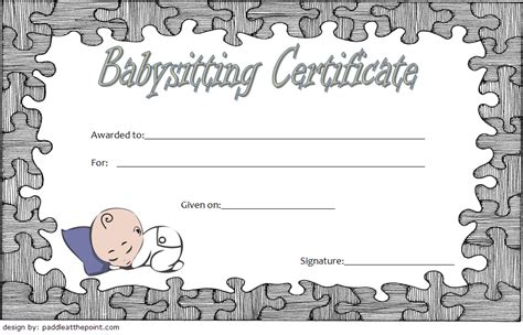 Use our free gift certificate maker to make diy gift certificate templates that you can customize online before you print. Babysitting Certificate Template 8+ LATEST DESIGNS in February 2019