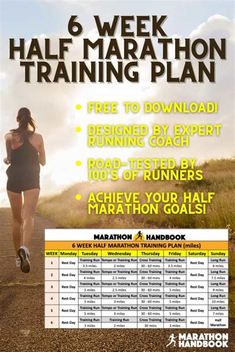 Heres Our 6 Week Half Marathon Training Guide Free Training Plan