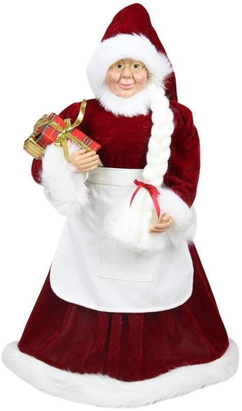 24 in standing mrs claus christmas decor standing claus decor christmas figurines