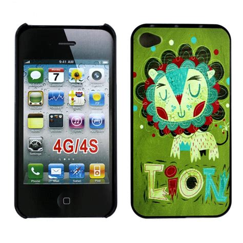 Wholesale Iphone 4 4s Cute Lion Design Hard Case Lion