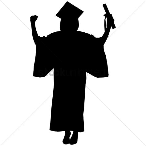 Download Silhouette of a graduate Vector Image - 1253736 | StockUnlimited
