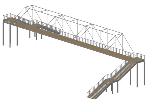 Steel Pedestrian Bridge D Drawing In Dwg File Cadbull