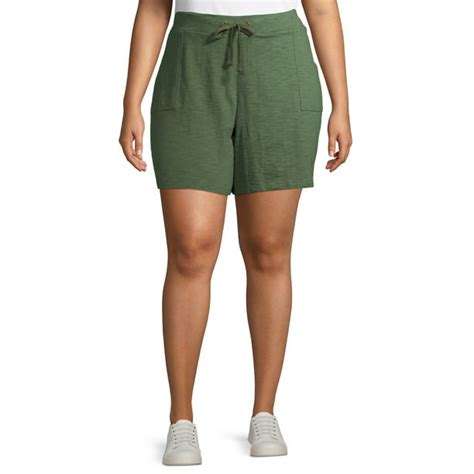 Terra And Sky Womens Plus Size Athleisure Knit Shorts