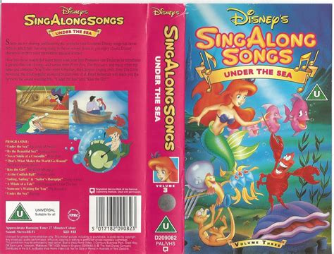 Sing Along Songs Under The Sea Vhs Disney Uk Video