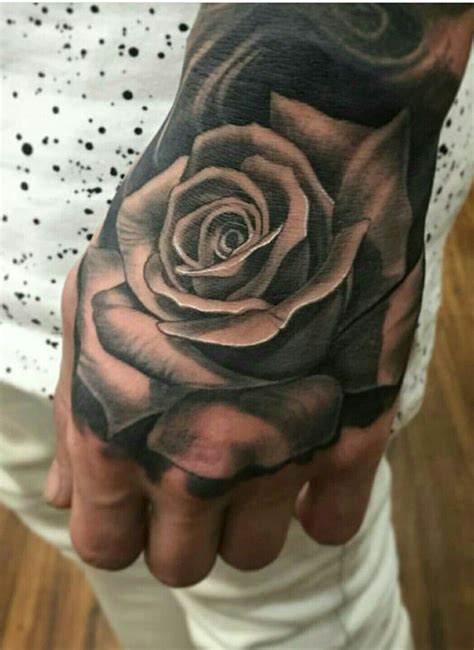 Pin By Saulius Radlinskas On Tattoo Hand Tattoos For Guys Rose