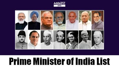 List Of Prime Ministers Of India From 1947 To 2023