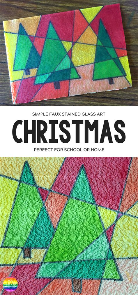 EASY CHRISTMAS CHRISTMAS ART - FAUX STAINED GLASS | you clever monkey