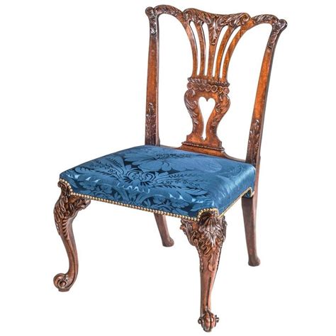 English Georgian 18th Century Chippendale Period Mahogany Hall Chair