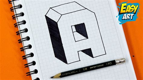 🟥 ¡ Dibujos Muy Faciles 😋 Como Dibujar Letras En 3d Letra A