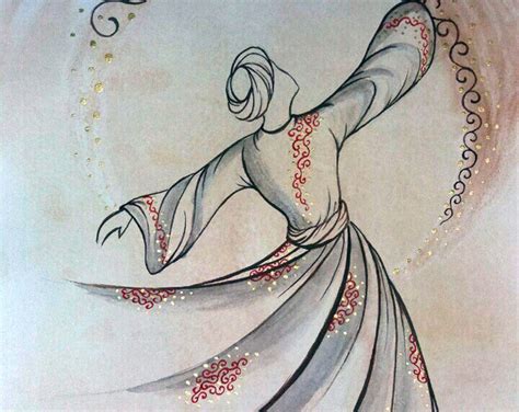 Original Painting Whirling Dervish Sufi Dance Rumi Miniature Etsy