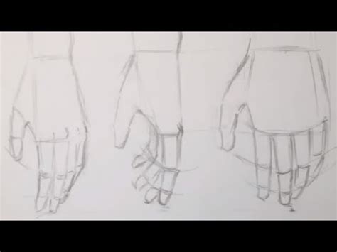 Glove/mitten approach to drawing anime hands from left to right. How to Draw Anime Hands (Relaxed and Fist) - YouTube