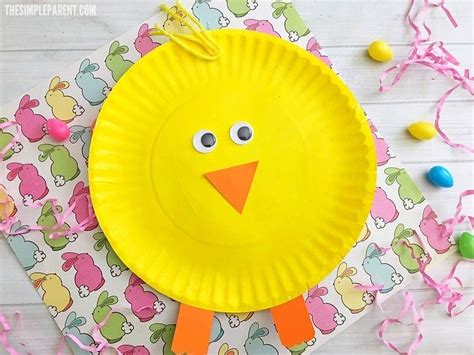 Easy Chick Paper Plate Easter Craft For Kids To Make • The Simple Parent
