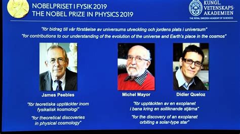 Le prix Nobel 2019 de physique récompense trois chercheurs en astronomie